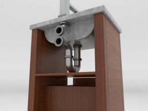 wash basin - sink with shelving Modèle 3D