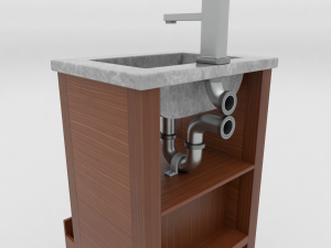 wash basin - sink with shelving Modèle 3D