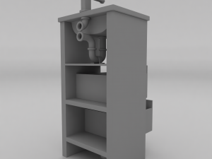 wash basin - sink with shelving Modèle 3D