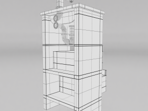 wash basin - sink with shelving Modèle 3D