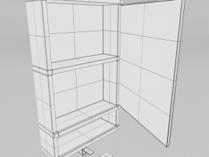 wash basin - sink with shelving Modèle 3D