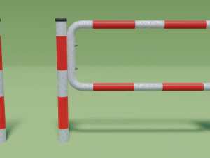 도로 장벽 3D 모델