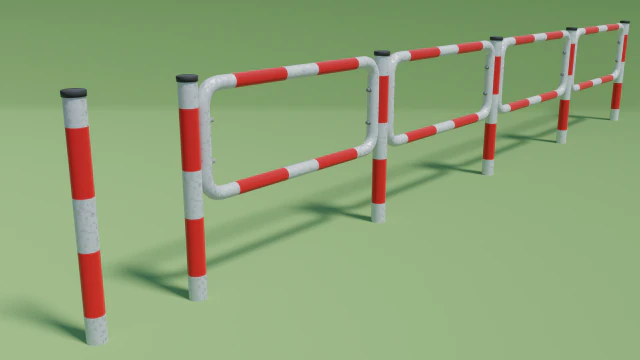 도로 장벽 3D 모델 .c4d .max .obj .3ds .fbx .stl .blend 