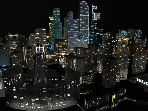 City Buildings Pack Vol4 With LODs 301-400 3D Модель