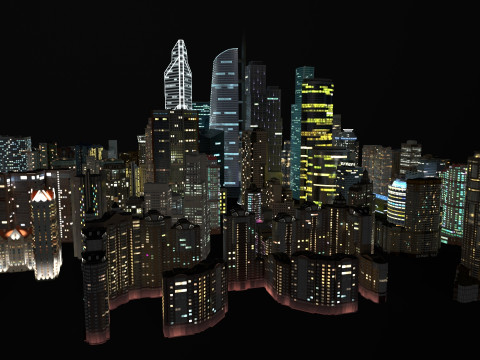 City Buildings Pack Vol4 With LODs 301-400 3D Модель