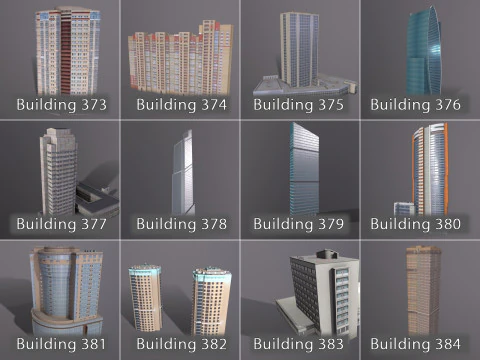 City Buildings Pack Vol4 With LODs 301-400 3D Model