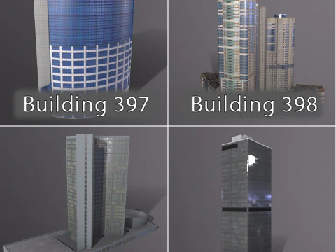 City Buildings Pack Vol4 With LODs 301-400 3D Model