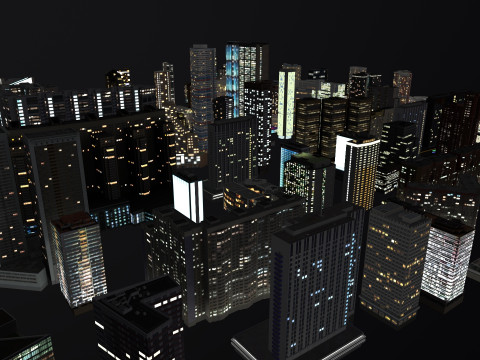 City Buildings Pack Vol3 With LODs 201-300 3D Модель