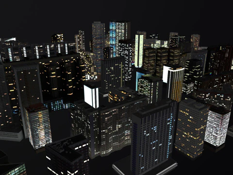 City Buildings Pack Vol3 With LODs 201-300 3D Model