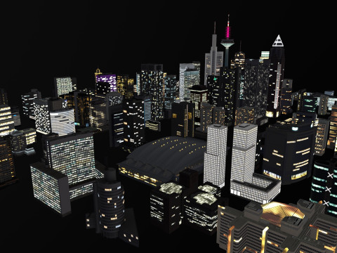City Buildings Pack Vol2 With LODs 101-200 3D मॉडल