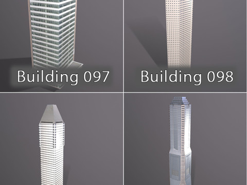 City Buildings Pack Vol1 With LODs 1-100 3D Modell