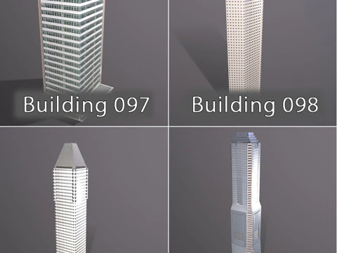 City Buildings Pack Vol1 With LODs 1-100 3D Model