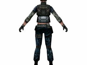 r1 army soldier girl Modelo 3D