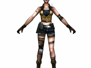 gadis prajurit tentara r2 Model 3D