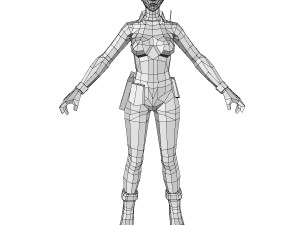 r2 army soldier girl 3D-Modell