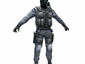 r3 gas mask army soldier Model 3D