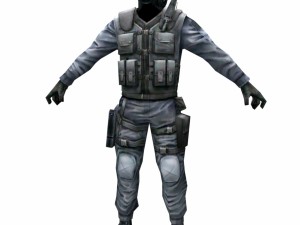 r3 gas mask army soldier Model 3D