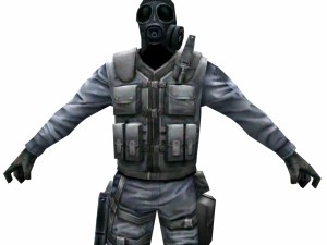 r3 gas mask army soldier 3D Модель