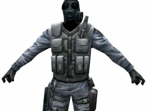 prajurit tentara masker gas r3 Model 3D