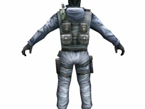 r3 gas mask army soldier Model 3D