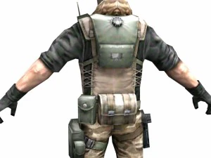 r4 gas mask army soldier 3D Model