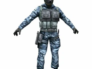 r5 face mask army soldier 3D Model