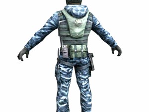 r5 face mask army soldier 3D 模型