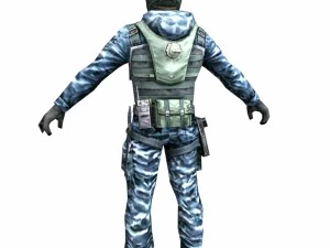 r5 face mask army soldier 3D Model