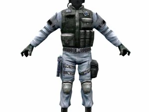 r6 face mask army soldier 3D Model