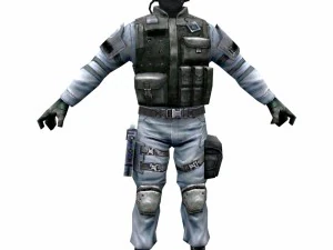 r6 face mask army soldier 3D Model
