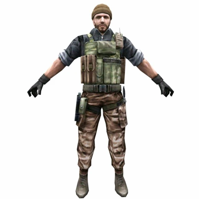r7 army soldier 3D Model .c4d .max .obj .3ds .fbx .stl .blend 