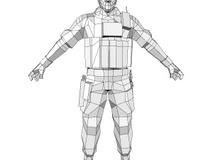 r7 army soldier 3D 모델