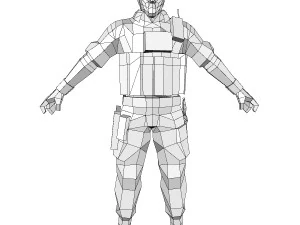 r7 army soldier 3D Model