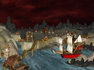 pirate shipyard environment Modello 3D