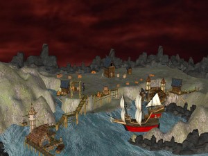pirate shipyard environment Modelo 3D