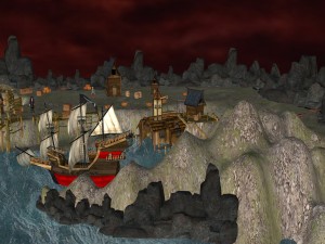 pirate shipyard environment Modelo 3D