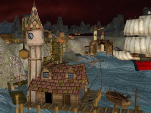 pirate shipyard environment Modelo 3D