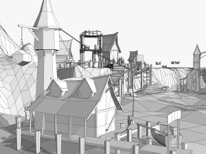 pirate shipyard environment Modelo 3D