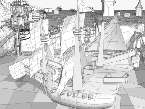 pirate shipyard environment Modelo 3D