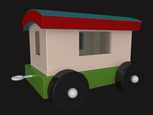 cartoony toy train 3D Модель