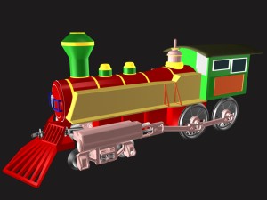 toy train engine 02 3D 모델