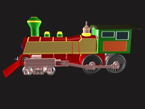toy train engine 02 Modelo 3D