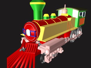 toy train engine 02 Modelo 3D