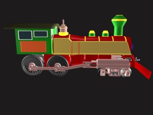 toy train engine 02 Modelo 3D
