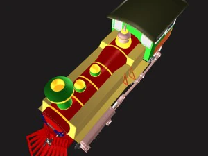 toy train engine 02 3D Model