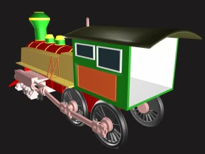toy train engine 02 3D Model