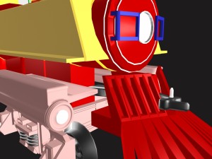 toy train engine 02 Modelo 3D