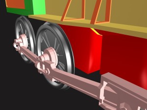 toy train engine 02 Modelo 3D