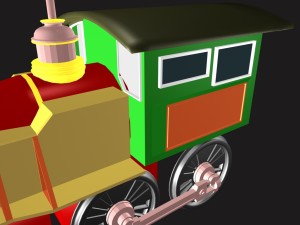 toy train engine 02 Modelo 3D