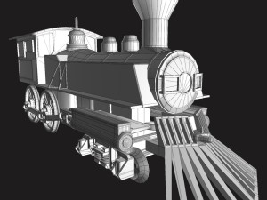 toy train engine 02 Modelo 3D